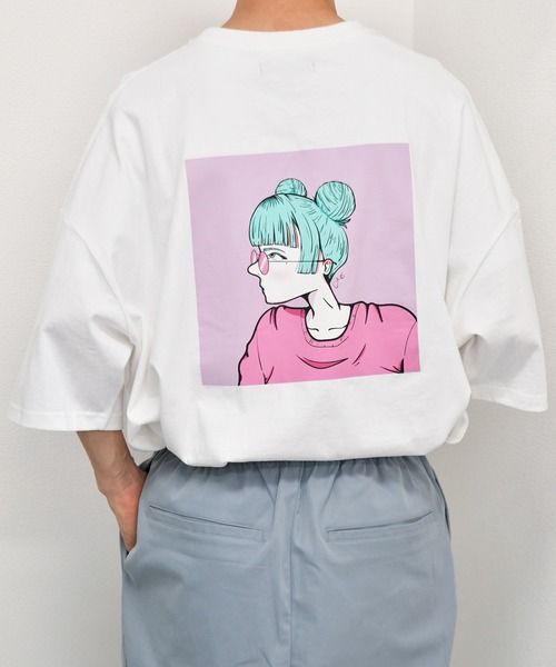 kutir（クティール）の「アソートプリントTシャツ　コラボアイテム（Tシャツ/カットソー・メンズ・その他/パープル/ダークブルー/ライトグリーン/オフホワイト/ホワイト系その他/ホワイト/チャコールグレー/ライトブルー・SMALL/LARGE/MEDIUM）」の3枚目の写真