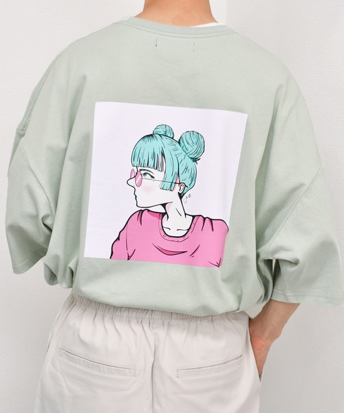 kutir（クティール）の「アソートプリントTシャツ　コラボアイテム（Tシャツ/カットソー・メンズ・その他/パープル/ダークブルー/ライトグリーン/オフホワイト/ホワイト系その他/ホワイト/チャコールグレー/ライトブルー・SMALL/LARGE/MEDIUM）」の5枚目の写真