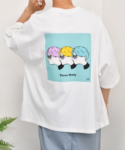 kutir（クティール）の「アソートプリントTシャツ　コラボアイテム（Tシャツ/カットソー・メンズ・その他/パープル/ダークブルー/ライトグリーン/オフホワイト/ホワイト系その他/ホワイト/チャコールグレー/ライトブルー・SMALL/LARGE/MEDIUM）」の9枚目の写真