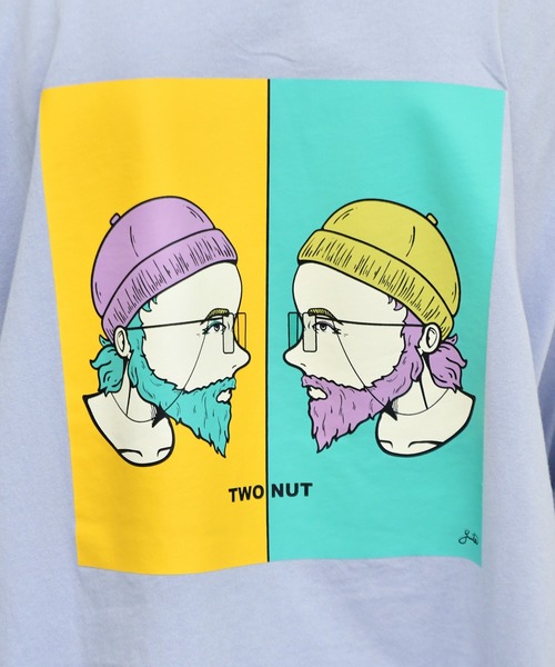 kutir（クティール）の「アソートプリントTシャツ　コラボアイテム（Tシャツ/カットソー・メンズ・その他/パープル/ダークブルー/ライトグリーン/オフホワイト/ホワイト系その他/ホワイト/チャコールグレー/ライトブルー・SMALL/LARGE/MEDIUM）」の12枚目の写真