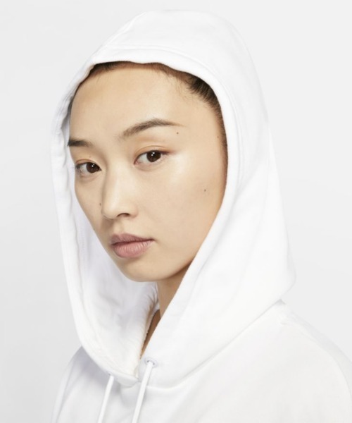 NIKE(ナイキ)の「ナイキ NIKE ウィメンズ アイコン クラッシュ フリース フレンチテリー フーディ(パーカー・レディース・ホワイト/ブラック・S/M/L/XL)」の4枚目の写真