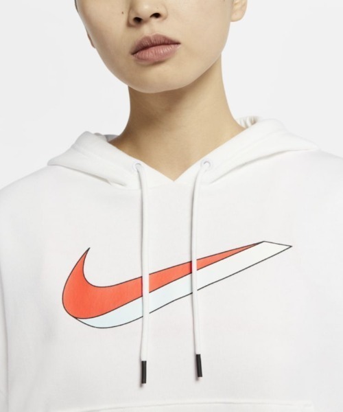NIKE(ナイキ)の「ナイキ NIKE ウィメンズ アイコン クラッシュ フリース フレンチテリー フーディ(パーカー・レディース・ホワイト/ブラック・S/M/L/XL)」の5枚目の写真