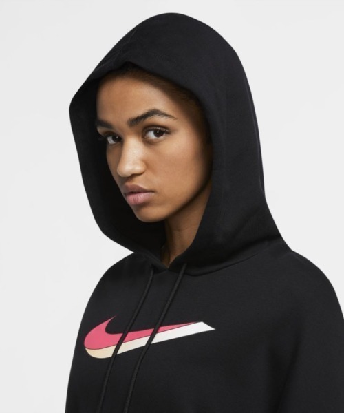 NIKE(ナイキ)の「ナイキ NIKE ウィメンズ アイコン クラッシュ フリース フレンチテリー フーディ(パーカー・レディース・ホワイト/ブラック・S/M/L/XL)」の10枚目の写真