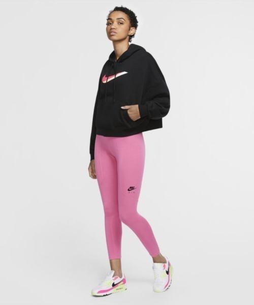 NIKE(ナイキ)の「ナイキ NIKE ウィメンズ アイコン クラッシュ フリース フレンチテリー フーディ(パーカー・レディース・ホワイト/ブラック・S/M/L/XL)」の12枚目の写真