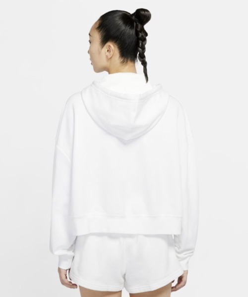NIKE(ナイキ)の「ナイキ NIKE ウィメンズ アイコン クラッシュ フリース フレンチテリー フーディ(パーカー・レディース・ホワイト/ブラック・S/M/L/XL)」の3枚目の写真