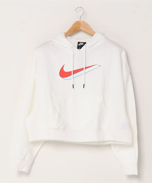NIKE(ナイキ)の「ナイキ NIKE ウィメンズ アイコン クラッシュ フリース フレンチテリー フーディ(パーカー・レディース・ホワイト/ブラック・S/M/L/XL)」の8枚目の写真