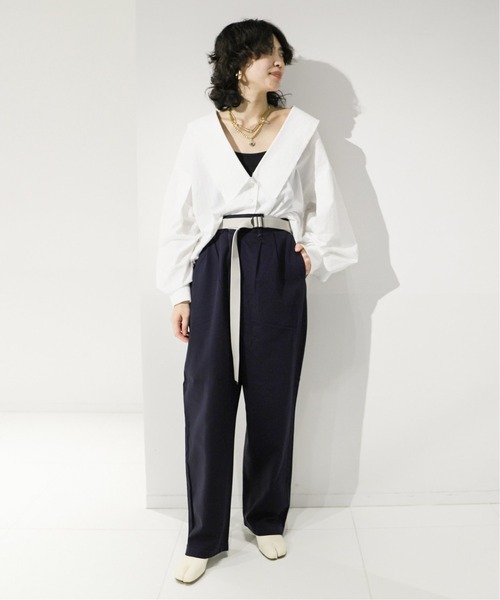 シティショップ　ビックカラーブラウス　ブラック シティショップ ビックカラーブラウス ブラック シティショップ