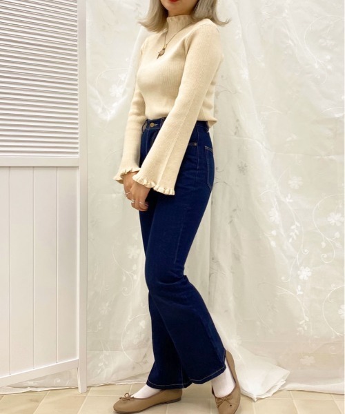 apres jour（アプレジュール）の「フリルハイネックリブニット【ZOZOTOWN限定アイテム】（ニット/セーター・レディース・モカ/ブラック/ベージュ/アイボリー・フリー/X-LARGE）」の8枚目の写真