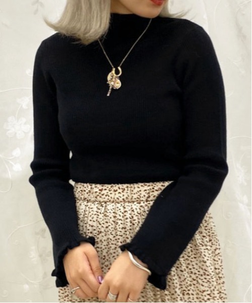 apres jour（アプレジュール）の「フリルハイネックリブニット【ZOZOTOWN限定アイテム】（ニット/セーター・レディース・モカ/ブラック/ベージュ/アイボリー・フリー/X-LARGE）」の9枚目の写真