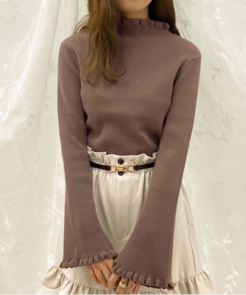 apres jour（アプレジュール）の「フリルハイネックリブニット【ZOZOTOWN限定アイテム】（ニット/セーター・レディース・モカ/ブラック/ベージュ/アイボリー・フリー/X-LARGE）」の13枚目の写真