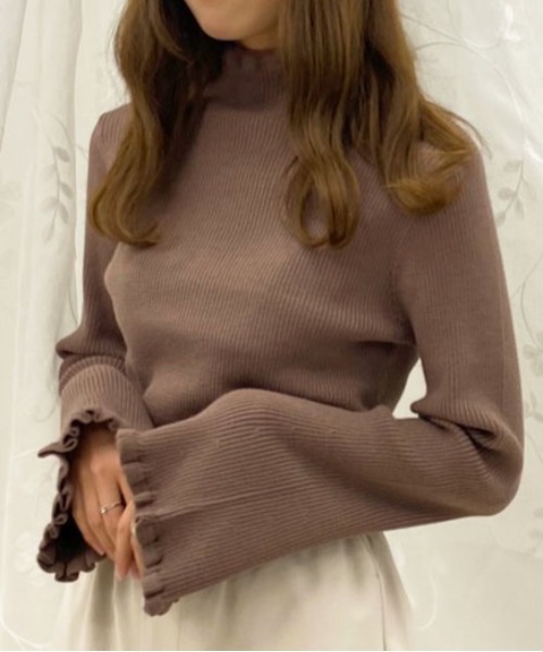 apres jour（アプレジュール）の「フリルハイネックリブニット【ZOZOTOWN限定アイテム】（ニット/セーター・レディース・モカ/ブラック/ベージュ/アイボリー・フリー/X-LARGE）」の14枚目の写真