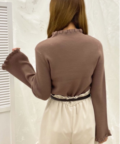 apres jour（アプレジュール）の「フリルハイネックリブニット【ZOZOTOWN限定アイテム】（ニット/セーター・レディース・モカ/ブラック/ベージュ/アイボリー・フリー/X-LARGE）」の15枚目の写真