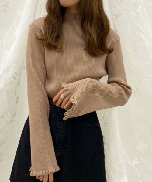 apres jour（アプレジュール）の「フリルハイネックリブニット【ZOZOTOWN限定アイテム】（ニット/セーター・レディース・モカ/ブラック/ベージュ/アイボリー・フリー/X-LARGE）」の17枚目の写真