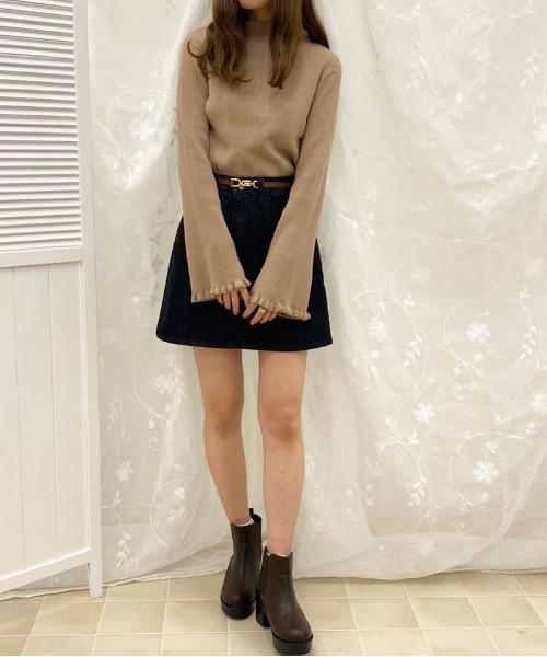 apres jour（アプレジュール）の「フリルハイネックリブニット【ZOZOTOWN限定アイテム】（ニット/セーター・レディース・モカ/ブラック/ベージュ/アイボリー・フリー/X-LARGE）」の20枚目の写真