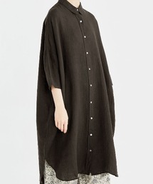 mizuiroind（ミズイロインド）の「リネンワイドロングシャツ
