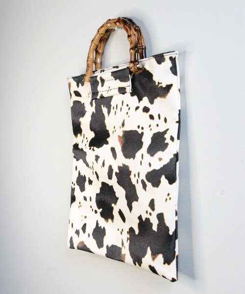 shopnikoniko（ショップニコニコ）の「アニマル柄バンブーハンドルトート（トートバッグ・レディース・アニマル・フリー）」の2枚目の写真