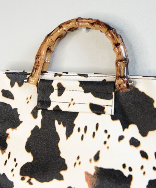 shopnikoniko（ショップニコニコ）の「アニマル柄バンブーハンドルトート（トートバッグ・レディース・アニマル・フリー）」の11枚目の写真