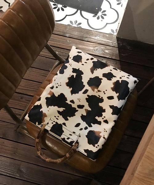 shopnikoniko（ショップニコニコ）の「アニマル柄バンブーハンドルトート（トートバッグ・レディース・アニマル・フリー）」の6枚目の写真