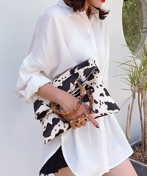 shopnikoniko（ショップニコニコ）の「アニマル柄バンブーハンドルトート（トートバッグ・レディース・アニマル・フリー）」の12枚目の写真