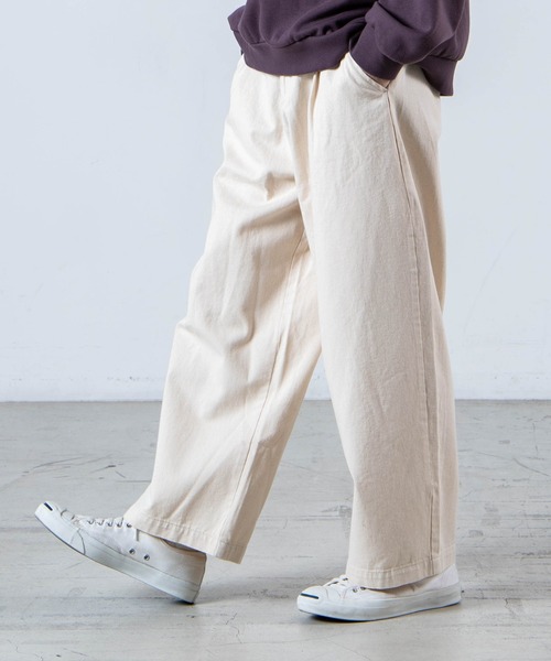 WEGO（ウィゴー）の「WEGO/バルーンデニムパンツ（デニムパンツ・メンズ・ダークインディゴブルー/ブラック系その他/コバルトブルー/キナリ・MEDIUM/LARGE/SMALL）」の2枚目の写真