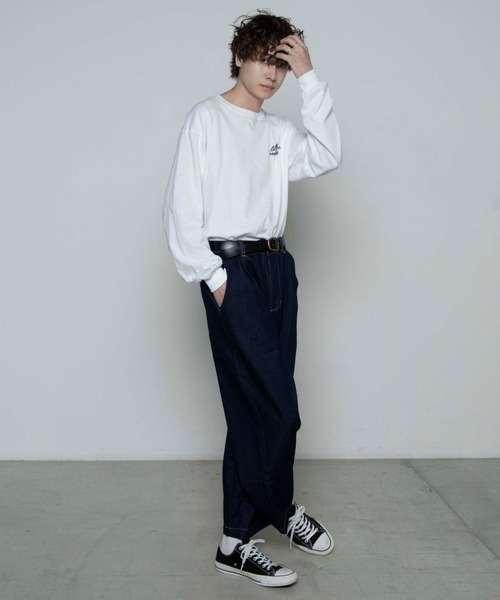 WEGO（ウィゴー）の「WEGO/バルーンデニムパンツ（デニムパンツ・メンズ・ダークインディゴブルー/ブラック系その他/コバルトブルー/キナリ・MEDIUM/LARGE/SMALL）」の17枚目の写真