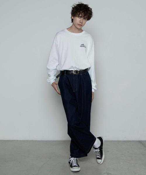 WEGO（ウィゴー）の「WEGO/バルーンデニムパンツ（デニムパンツ・メンズ・ダークインディゴブルー/ブラック系その他/コバルトブルー/キナリ・MEDIUM/LARGE/SMALL）」の12枚目の写真