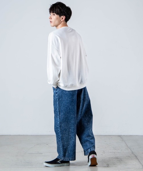 WEGO（ウィゴー）の「WEGO/バルーンデニムパンツ（デニムパンツ・メンズ・ダークインディゴブルー/ブラック系その他/コバルトブルー/キナリ・MEDIUM/LARGE/SMALL）」の20枚目の写真