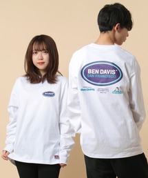 BEN DAVIS（ベンデイビス）の「【BEN DAVIS/ベンデイビス】 オーバルロゴ ワンポイント ロゴプリント バックプリント ロングスリーブ/長袖ロンT（Tシャツ/カットソー・メンズ）」