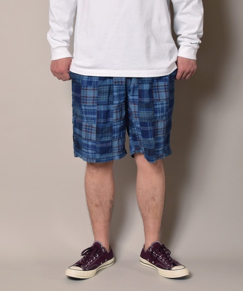 Back Channel（バックチャンネル）の「PATCH WORK EASY SHORTS（その他パンツ・メンズ・レッド/ブルー・SMALL/MEDIUM/LARGE/X-LARGE/XX-LARGE）」の4枚目の写真