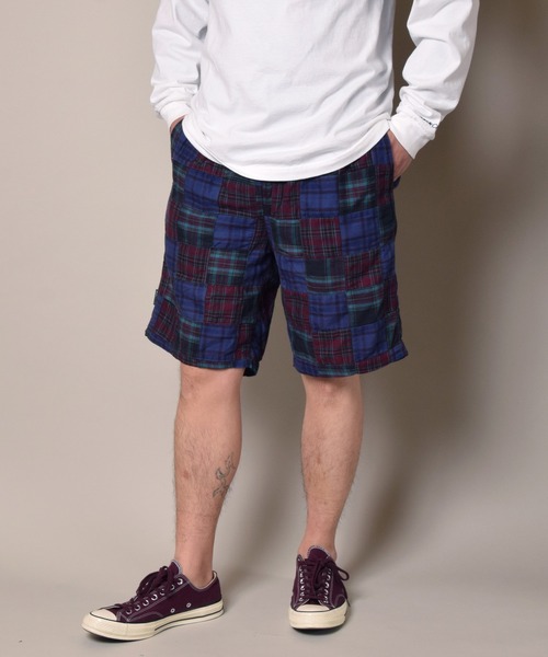 Back Channel（バックチャンネル）の「PATCH WORK EASY SHORTS（その他パンツ・メンズ・レッド/ブルー・SMALL/MEDIUM/LARGE/X-LARGE/XX-LARGE）」の9枚目の写真