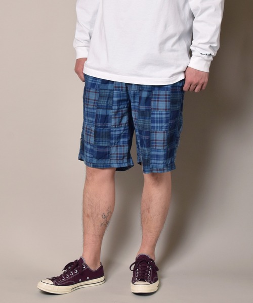 Back Channel（バックチャンネル）の「PATCH WORK EASY SHORTS（その他パンツ・メンズ・レッド/ブルー・SMALL/MEDIUM/LARGE/X-LARGE/XX-LARGE）」の5枚目の写真