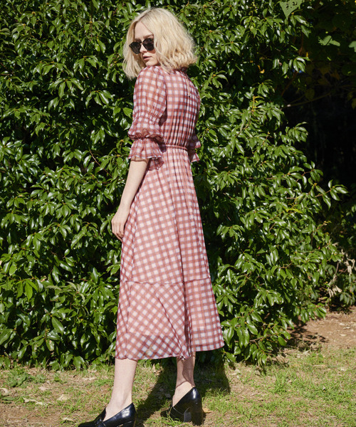 TITTY&CO.（ティティーアンドコー）の「シアーチェックワンピース