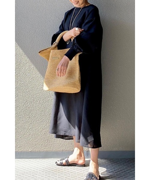 Bonjour Sagan（ボンジュールサガン）の「シアーロングワンピース（ワンピース・レディース・ブラック/ライトベージュ・FREE）」の18枚目の写真