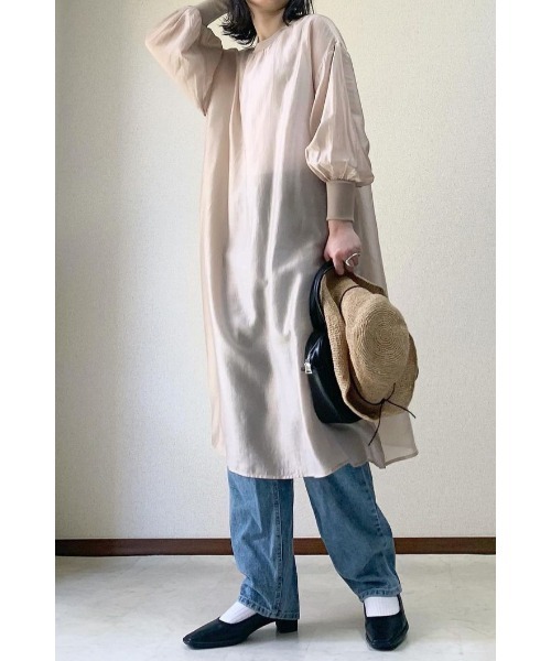 Bonjour Sagan（ボンジュールサガン）の「シアーロングワンピース（ワンピース・レディース・ブラック/ライトベージュ・FREE）」の21枚目の写真