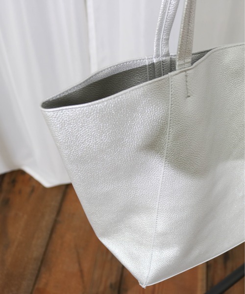 [美品]stein/シュタイン/オーバーサイズトートバッグ/シルバー 楽天市場】クーポン利用で最大【10％オフ】トレンド シルバー