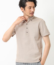 ハニカム裏ボーダーシャツ