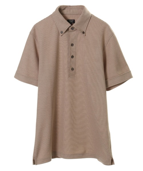 CROWDED CLOSET（クラウデッドクローゼット）の「ハニカム裏ボーダーシャツ（ポロシャツ・メンズ・ブラック/ベージュ/ネイビー/ブラウン・2/4/3）」の10枚目の写真