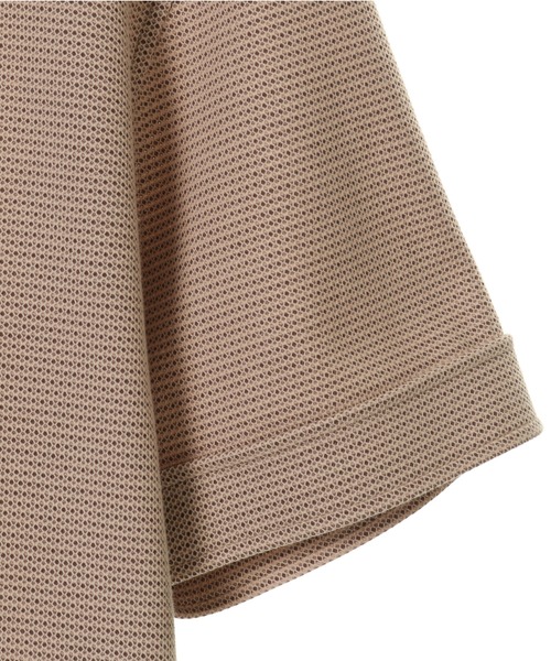 CROWDED CLOSET（クラウデッドクローゼット）の「ハニカム裏ボーダーシャツ（ポロシャツ・メンズ・ブラック/ベージュ/ネイビー/ブラウン・2/4/3）」の18枚目の写真