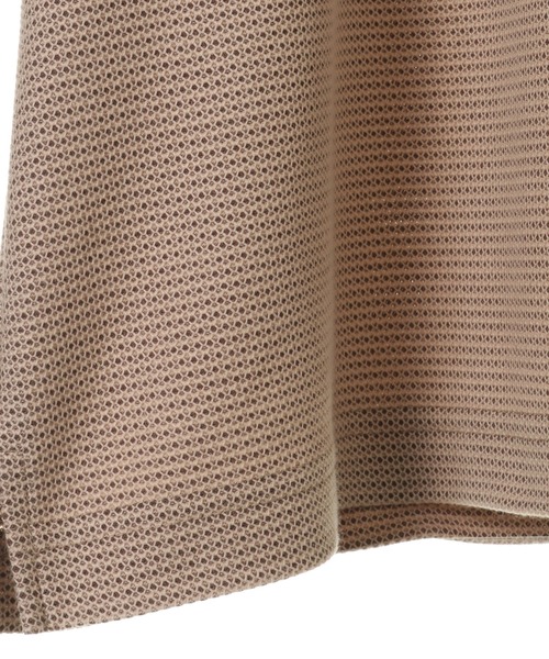 CROWDED CLOSET（クラウデッドクローゼット）の「ハニカム裏ボーダーシャツ（ポロシャツ・メンズ・ブラック/ベージュ/ネイビー/ブラウン・2/4/3）」の16枚目の写真