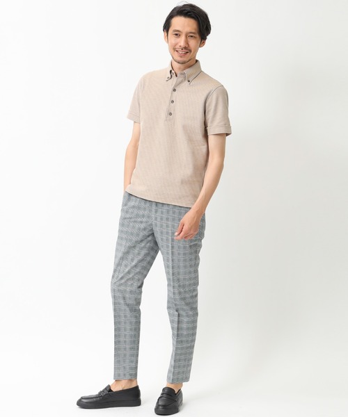 CROWDED CLOSET（クラウデッドクローゼット）の「ハニカム裏ボーダーシャツ（ポロシャツ・メンズ・ブラック/ベージュ/ネイビー/ブラウン・2/4/3）」の22枚目の写真