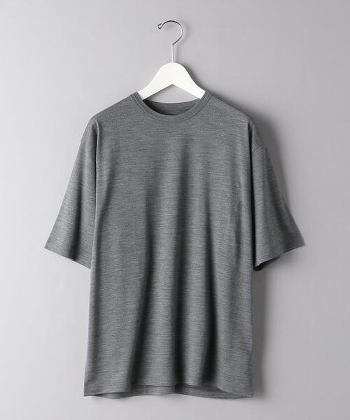 BATONER（バトナー）の「＜BATONER（バトナー）＞ ウール Tシャツ（Tシャツ/カットソー・メンズ・ブラック/ベージュ/グレー・1/2/3）」の2枚目の写真