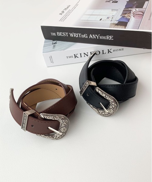 PairPair（ペアペア）の「バックルベルト(AR)（ベルト・レディース・ブラック/ブラウン・FREE）」の3枚目の写真