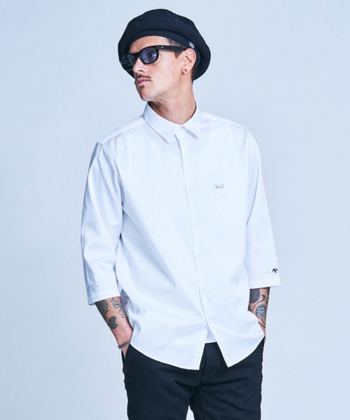 CRIMIE（クライミー）の「DRESS STRETCH 7TH SLEEVE SHIRT（シャツ/ブラウス・メンズ・ブラック/チャコールグレー/ホワイト・S/M/L/XL/XXL）」の2枚目の写真