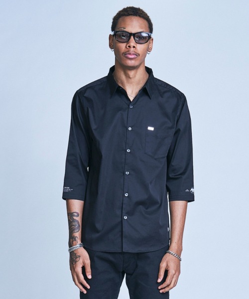 CRIMIE（クライミー）の「DRESS STRETCH 7TH SLEEVE SHIRT（シャツ/ブラウス・メンズ・ブラック/チャコールグレー/ホワイト・S/M/L/XL/XXL）」の3枚目の写真