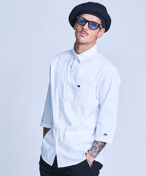 CRIMIE（クライミー）の「DRESS STRETCH 7TH SLEEVE SHIRT（シャツ/ブラウス・メンズ・ブラック/チャコールグレー/ホワイト・S/M/L/XL/XXL）」の4枚目の写真