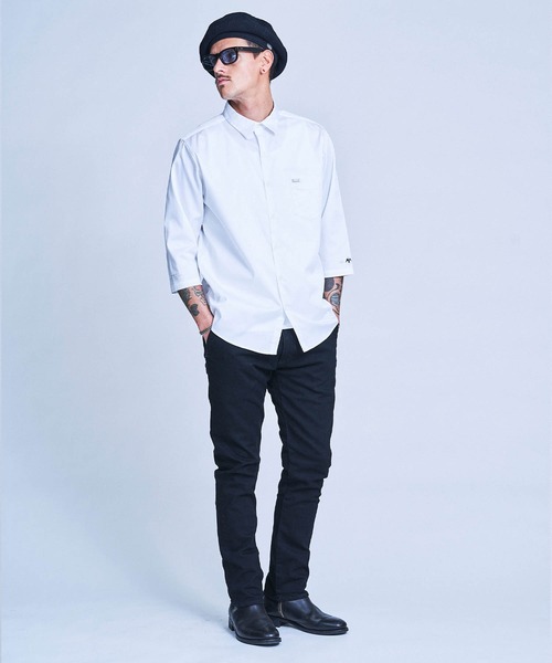 CRIMIE（クライミー）の「DRESS STRETCH 7TH SLEEVE SHIRT（シャツ/ブラウス・メンズ・ブラック/チャコールグレー/ホワイト・S/M/L/XL/XXL）」の10枚目の写真