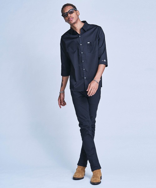 CRIMIE（クライミー）の「DRESS STRETCH 7TH SLEEVE SHIRT（シャツ/ブラウス・メンズ・ブラック/チャコールグレー/ホワイト・S/M/L/XL/XXL）」の18枚目の写真