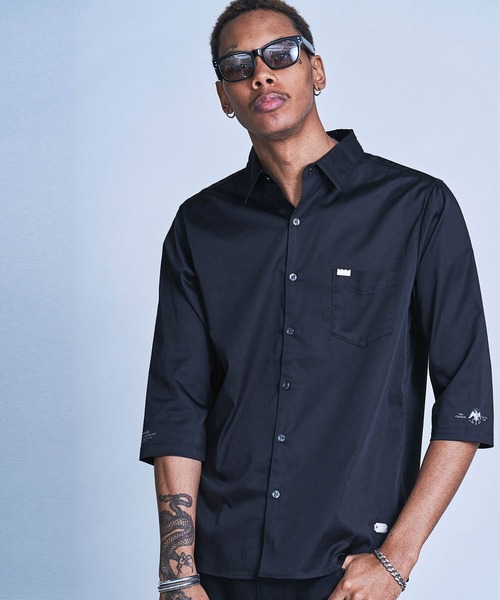 CRIMIE（クライミー）の「DRESS STRETCH 7TH SLEEVE SHIRT（シャツ/ブラウス・メンズ・ブラック/チャコールグレー/ホワイト・S/M/L/XL/XXL）」の19枚目の写真