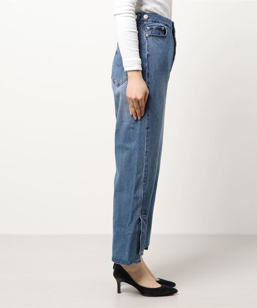 INTERPLANET（インタープラネット）の「フロントベンツデニムパンツ（デニムパンツ・レディース・ブルー/ライトブルー・FREE）」の3枚目の写真