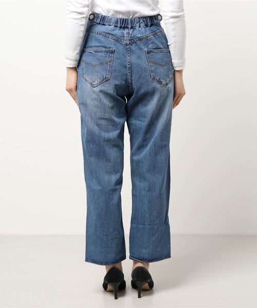 INTERPLANET（インタープラネット）の「フロントベンツデニムパンツ（デニムパンツ・レディース・ブルー/ライトブルー・FREE）」の4枚目の写真